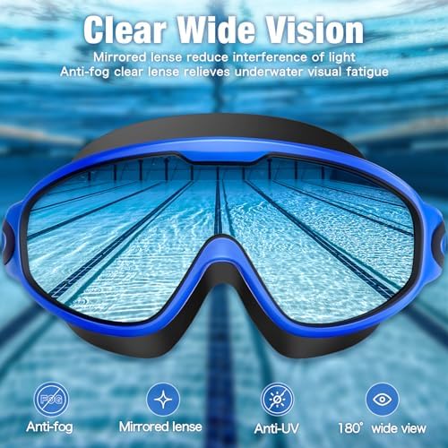 Water Space Swim Goggles 2 Pack, Anti-Fog UV Protection - Image 3