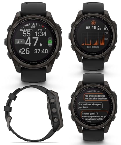 Wearable4U Fenix 8 GPS Smartwatch, Solar Sapphire - Image 3