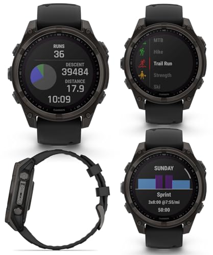 Wearable4U Fenix 8 GPS Smartwatch, Solar Sapphire - Image 2