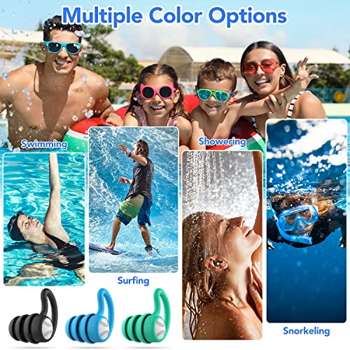 WLSCTY Waterproof Silicone Swim Ear Plugs, 3 Pairs - Image 5