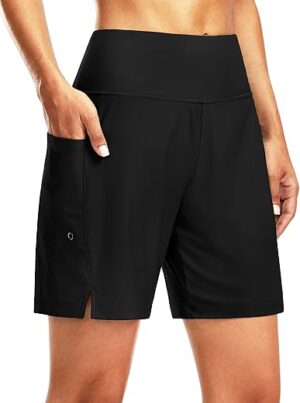 G Gradual Women’s High Waisted Swim Shorts With Liner