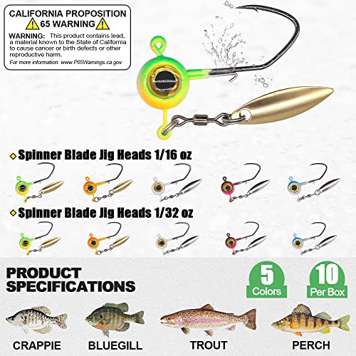XFISHMAN Crappie Jig Heads & Plastics Kit - Image 4