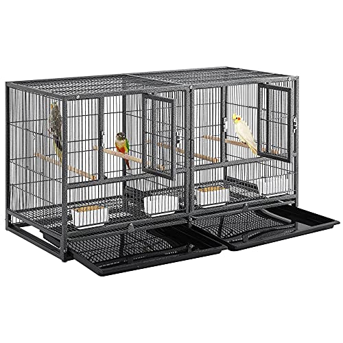 Yaheetech Stackable Divided Breeder Bird Cage - Image 3