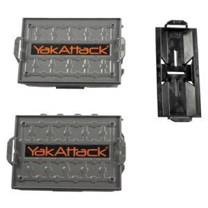 YakAttack TracPak Combo Kit, Two Fishing Gear Storage Boxes (SSO-1002-BG)
