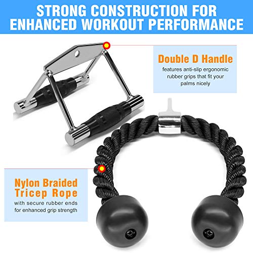 Yes4All Tricep Press Down Cable Attachment Set - Image 3