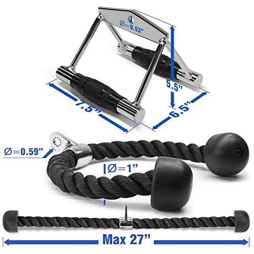 Yes4All Tricep Press Down Cable Attachment Set - Image 2