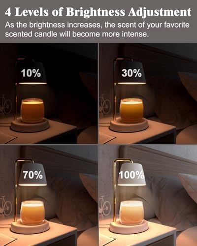 YIGEYIGE White And Gold Candle Warmer Lamp - Image 3