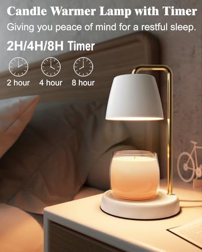YIGEYIGE White And Gold Candle Warmer Lamp - Image 2