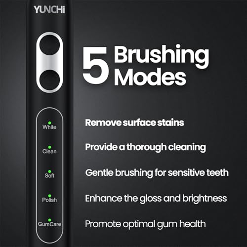 YUNCHI Sonic Electric Toothbrush With 8 Heads - Image 3