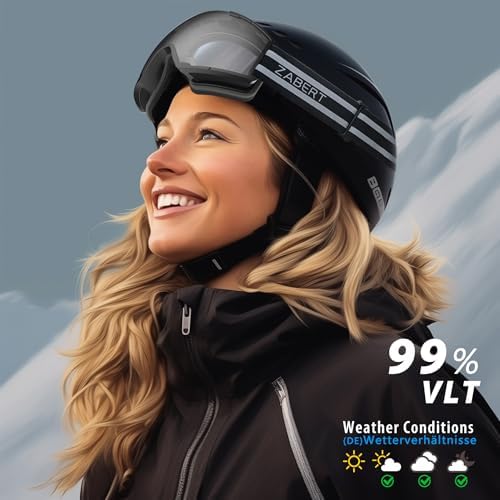 ZABERT OTG Ski Goggles, Anti-Fog UV Protection - Image 2