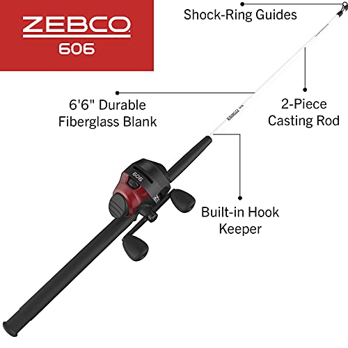 Zebco 606 Spincast Reel And Rod Combo - Image 2