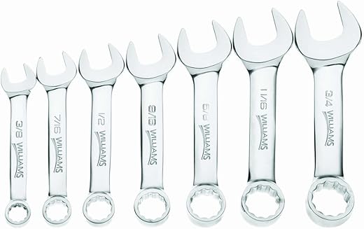 Williams 7-Piece Stubby Combination Wrench Set JHW11030