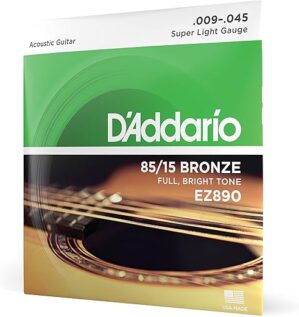 D’Addario Acoustic Guitar Strings – Super Light EZ890