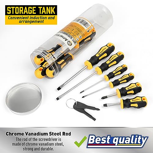 Amartisan 10-Piece Magnetic Screwdriver Set, Cushion Grip - Image 3