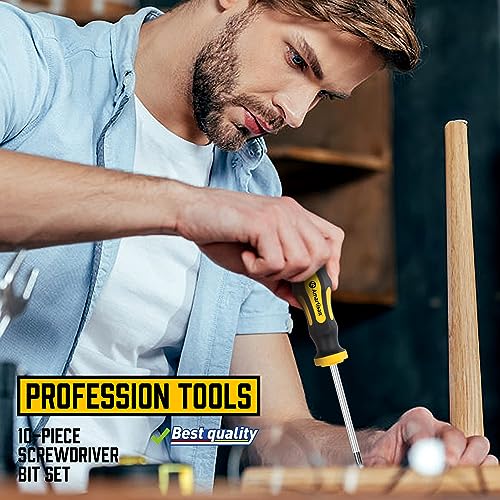 Amartisan 10-Piece Magnetic Screwdriver Set, Cushion Grip - Image 4