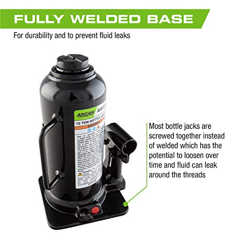 ARCAN 12-Ton Heavy Duty Bottle Jack (ALBJ12) - Image 2