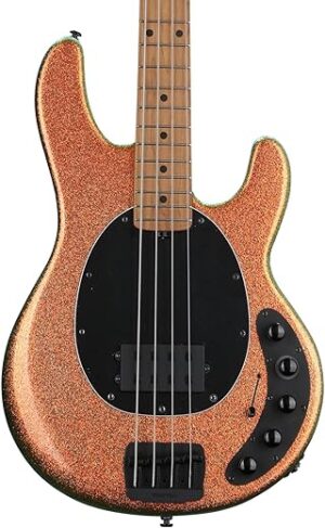 Ernie Ball Music Man Bass Guitar – Gold Bar, Maple Fingerboard