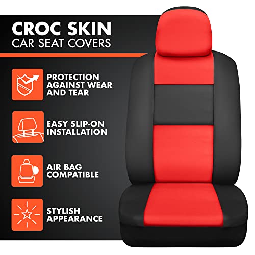 BDK Croc Skin Faux Leather Car Seat Covers - Image 2