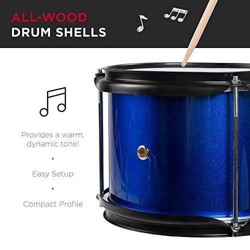 Best Choice Products Kids 3-Piece Beginner Drum Set, Blue - Image 3