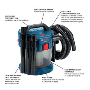 Bosch 18 V 2.6-Gallon Wet/Dry Vacuum Cleaner