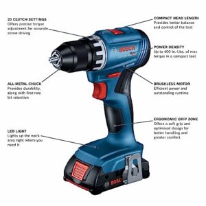 Bosch GSR18V-400B12 18V Compact Drill/Driver Kit