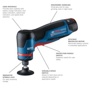 Bosch GWG12V-20SB23 12V Max Brushless Right Angle Die Grinder Kit