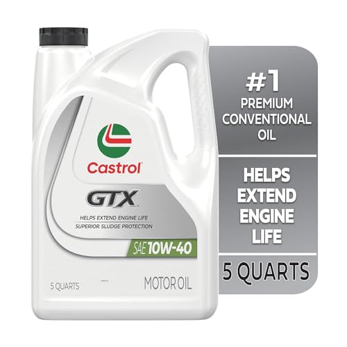 Castrol GTX 10W-40 Conventional Motor Oil, 5 Quarts - Image 2