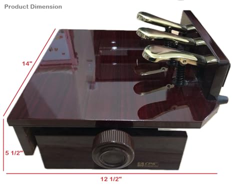 CPS Imports Mahogany Piano Pedal Extender Bench - Image 2