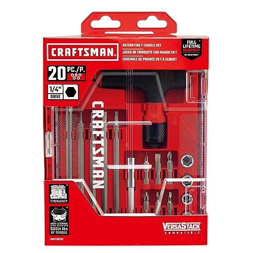 CRAFTSMAN Ratcheting Wrench Set, T-Handle, 20 Piece (CMHT68133) - Image 5