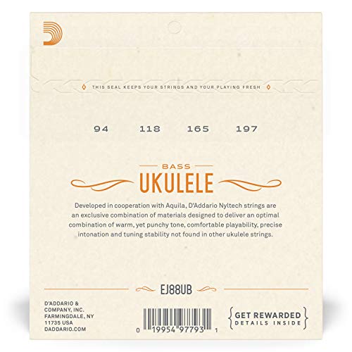 D'Addario Bass Ukulele Strings, Nyltech, EJ88UB - Image 3