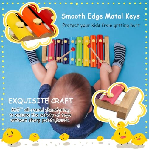DIFFYBOX Kids Wooden Xylophone Musical Instrument Gift - Image 5
