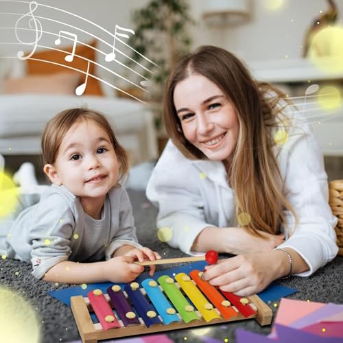DIFFYBOX Kids Wooden Xylophone Musical Instrument Gift - Image 2