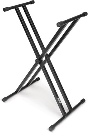 OnStage Double-X Keyboard Stand, Black