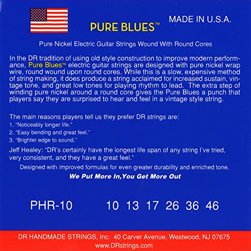DR Strings Pure Blues Vintage Electric Guitar Strings 10-46 - Image 3