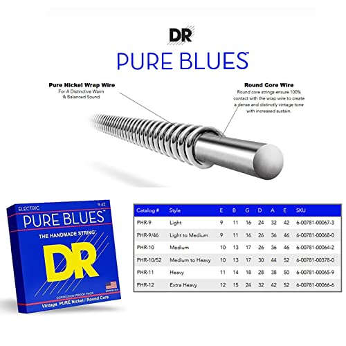 DR Strings Pure Blues Vintage Electric Guitar Strings 10-46 - Image 4