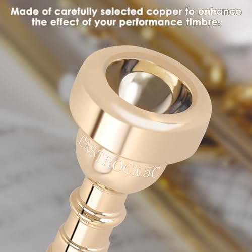 EASTROCK 5C Gold Plated Trumpet Mouthpiece - Image 4
