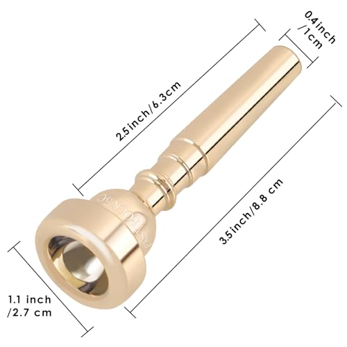 EASTROCK 5C Gold Plated Trumpet Mouthpiece - Image 2