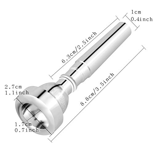 EASTROCK 7C Trumpet Mouthpiece Silver Plated - Image 4