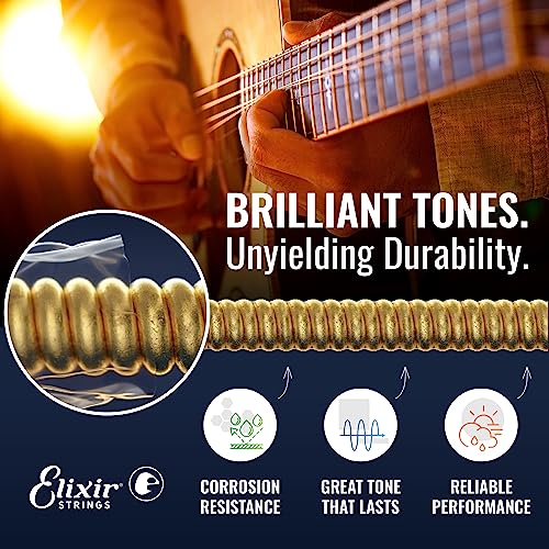 Elixir Acoustic Guitar Strings, Phosphor Bronze, NANOWEB Coating - Image 3