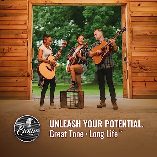 Elixir Acoustic Guitar Strings, Phosphor Bronze, NANOWEB Coating - Image 4