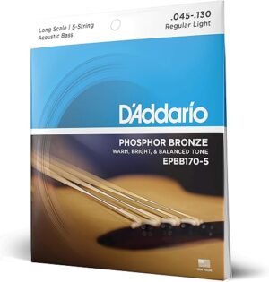 D’Addario EPBB170-5 Phosphor Bronze Acoustic Bass Strings
