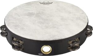 Remo Fiberskyn Tambourine – Quadura Black, 10