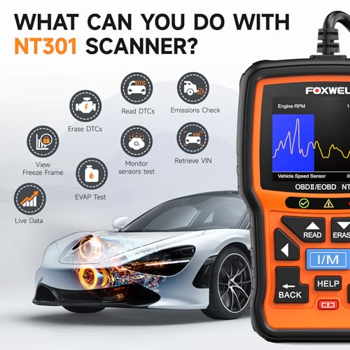 FOXWELL NT301 OBD2 Scanner Diagnostic Tool - Image 3