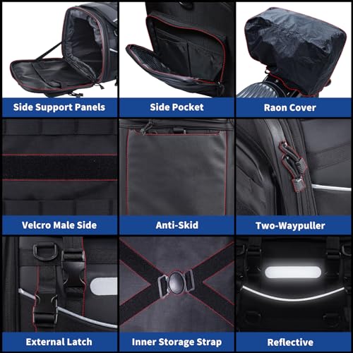 FVMOTO Expandable Motorcycle Tail Bag 40-60L - Image 3