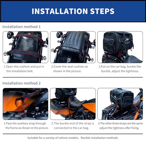 FVMOTO Expandable Motorcycle Tail Bag 40-60L - Image 5