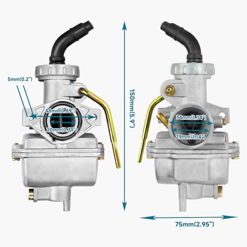 FVRITO PZ20 Carburetor Kit For 50cc-125cc ATV - Image 4