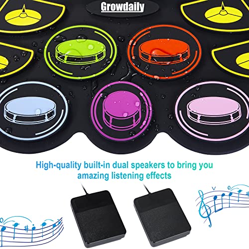GrowDaily Kids Electric Drum Set, 9 Pads With Stand - Image 5