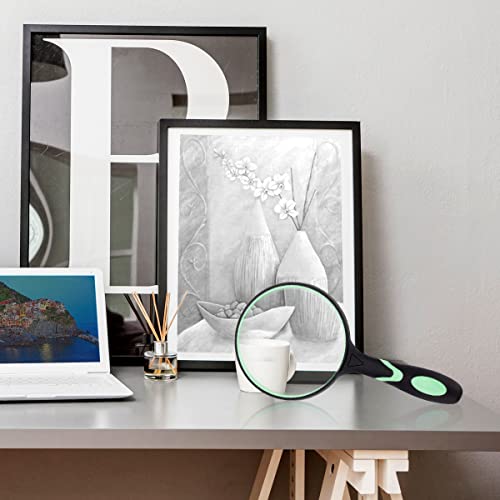 GYANDULY Large Magnifying Glass 10X Handheld Reading Magnifier - Image 4
