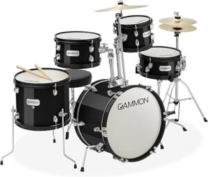 Gammon Percussion Junior Starter Drum Kit – Black