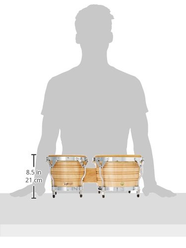 Latin Percussion Bongo Drum LP201A-3, Natural/Chrome - Image 5